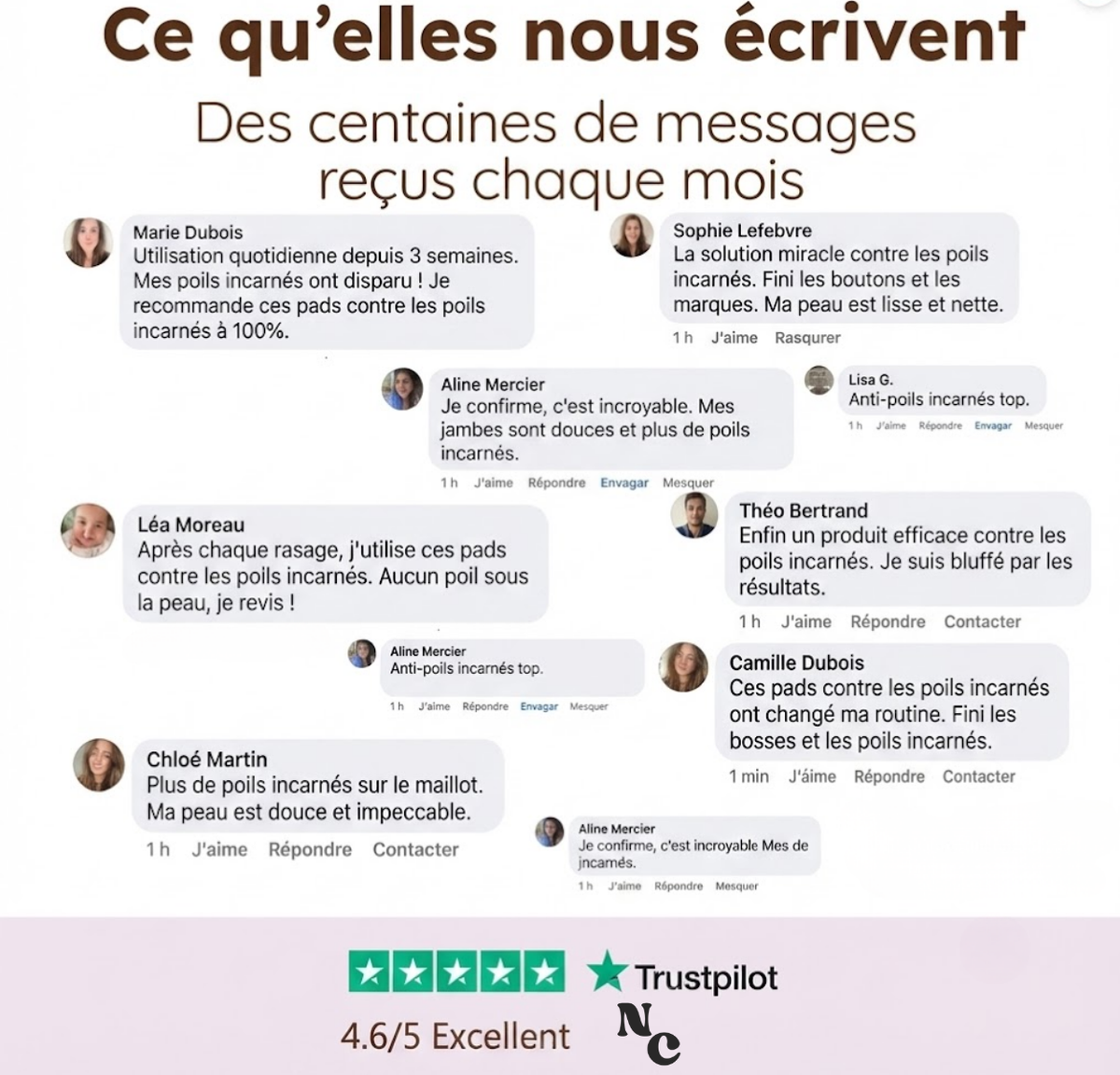 Pads Anti Poils Incarnés